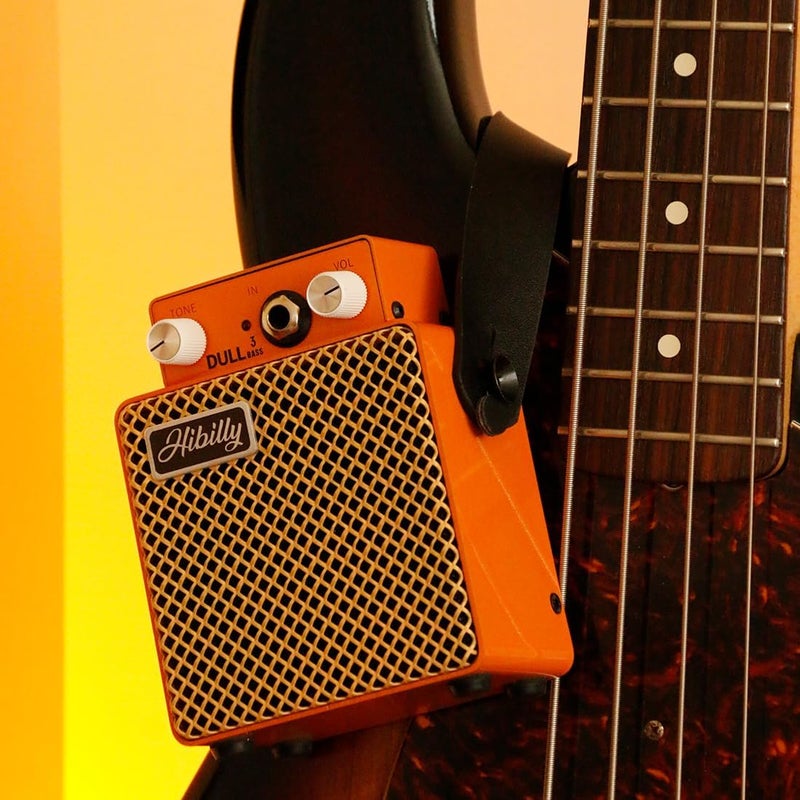 HiBilly Dull3 Full-Metal Mini Bass Amplifier, Rechargeable 3W Pocket Micro Amp with Clean/Overdrive/Distortion Modes, 3" Speaker, 1200mAh Battery - Image 3